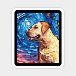Yellow Labrador Night (portrait) Magnet
