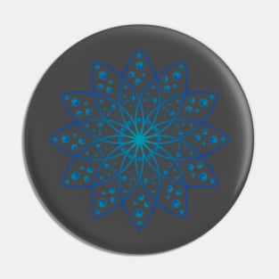 Beautiful mandala design in blue color Pin