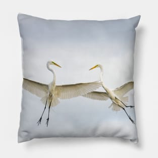 Egret Waltz Pillow