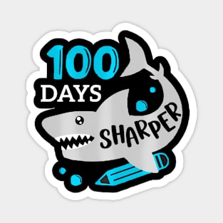 My Students Are 100 Days Sharper Shark Teacher Boys Kids Magnet