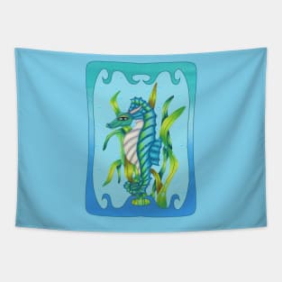 Fantasy Sea Dragon Seaweed Water Frame Tapestry