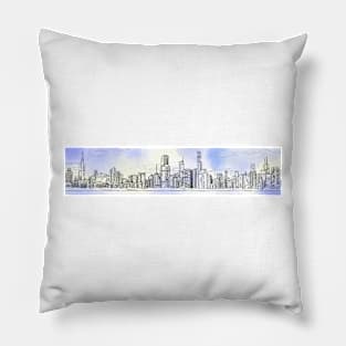 chicago skyline Pillow