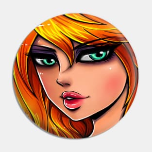 Redhead Girl Pin