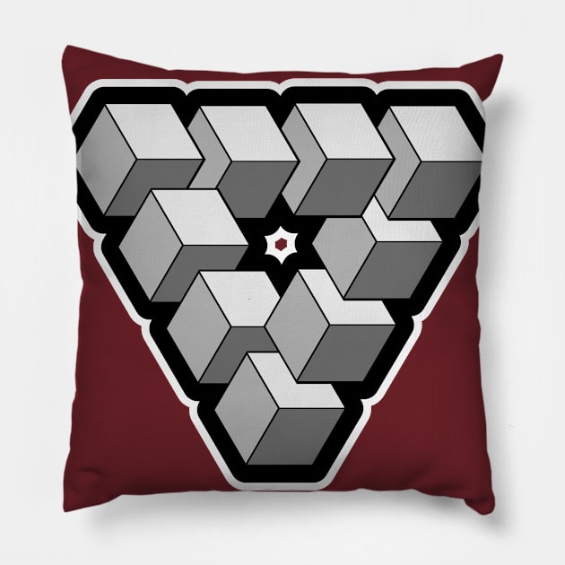 Cosmic tri-cubes Pillow by AlterAspect