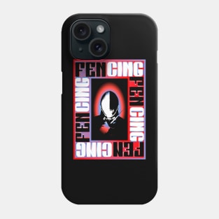 fencing design and letters in neon Phone Case