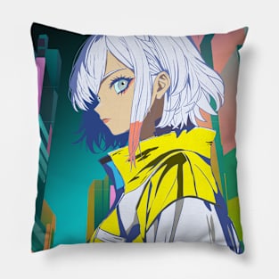 Lucy (Lucyna Kushinada) Cyberpunk Pillow