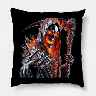 Flaming Reaper Pillow