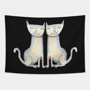Cats, Staffordshire Style twin kittens Tapestry