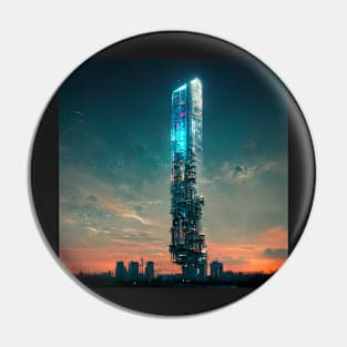 Holographic tower Pin