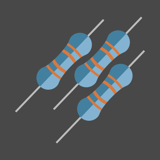 Resistors, electronic circuit component by EngineersArt