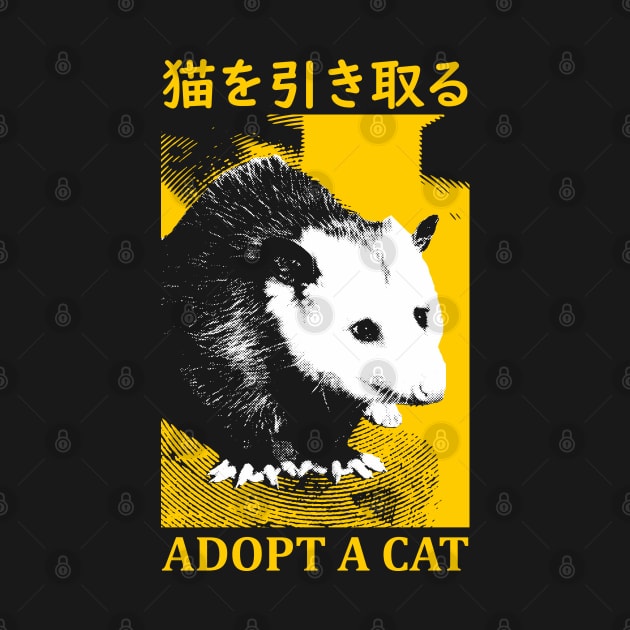 Adopt a Cat Opossum Yellow by giovanniiiii