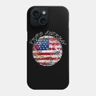 Proud American, graffiti style, american flag Phone Case