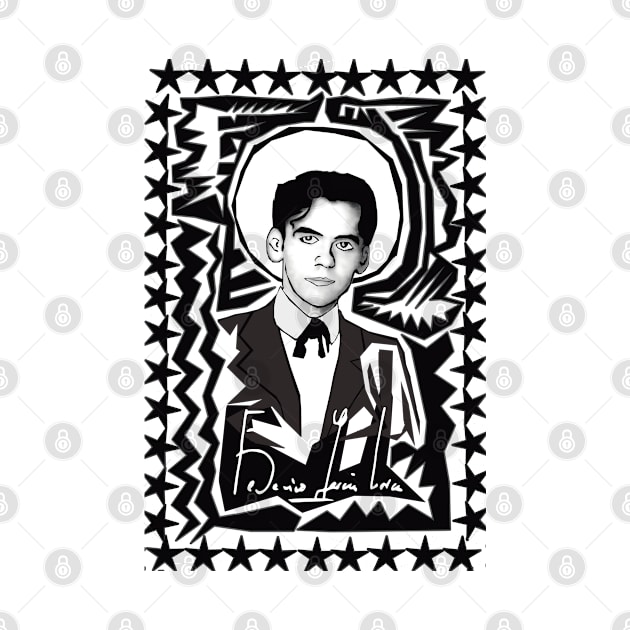 Federico García Lorca in Black and White by Exile Kings 