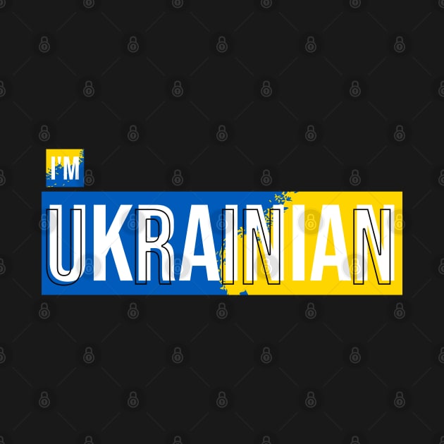 Im ukrainian, with color flag of ukraine by Aloenalone