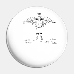 Parachute Vintage Patent Drawing Pin