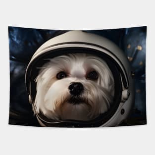 Astro Dog - Maltese Tapestry