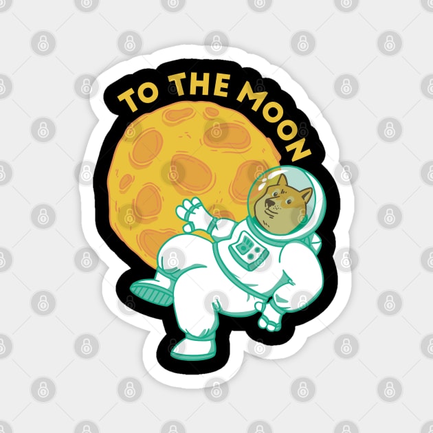 Dogecoin Astronaut Magnet by madeinchorley