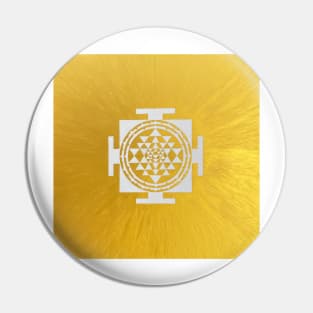 Shri Yantra Weiss Pin