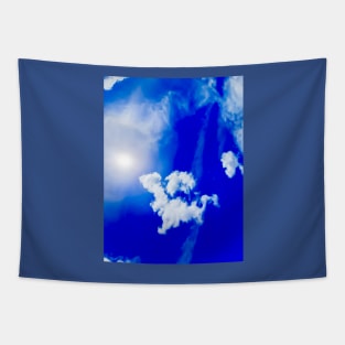 Fluffy cloud shape cloudscape at blue sky Tapestry