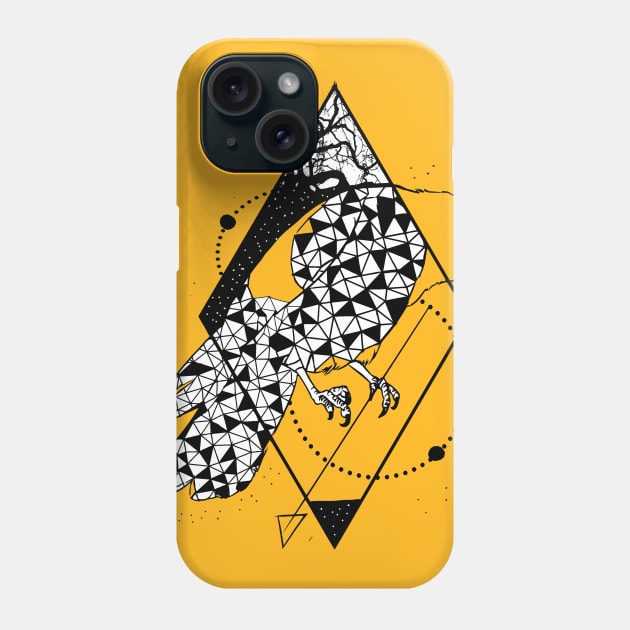 Geometrical crow Phone Case by jen28