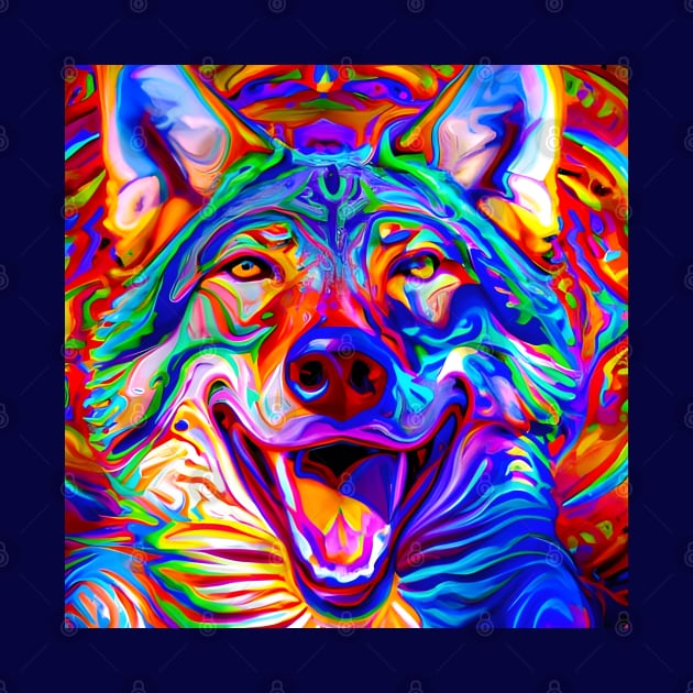 Coyote The Trickster (8) - Trippy Psychedelic Canine by TheThirdEye