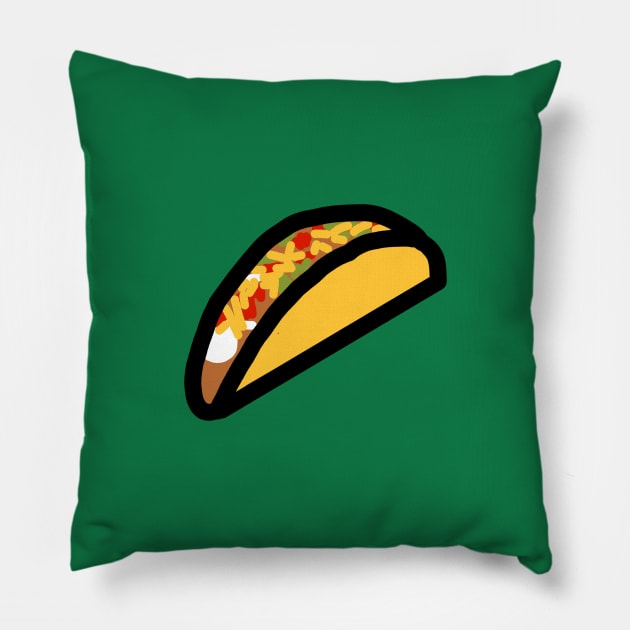 Favorite Food It is a Taco Pillow by ellenhenryart