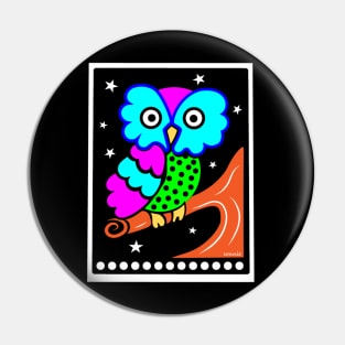 Owl with Polka Dot Belly Pin