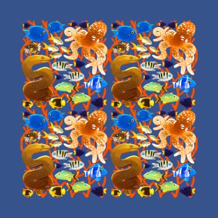 Sea animals pattern T-Shirt