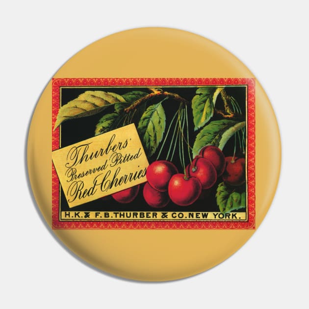 Vintage Thurbers Fruit Crate Label Pin by MasterpieceCafe