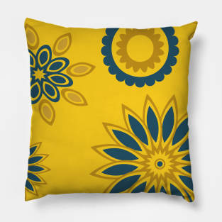 abstract seamless floral pattern exotic shapes Pillow