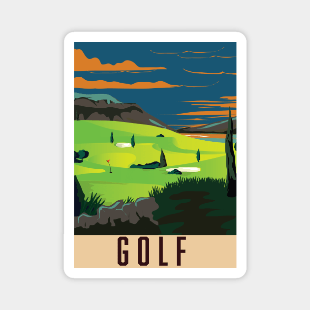 Golf Magnet by nickemporium1