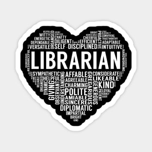 Librarian Heart Magnet