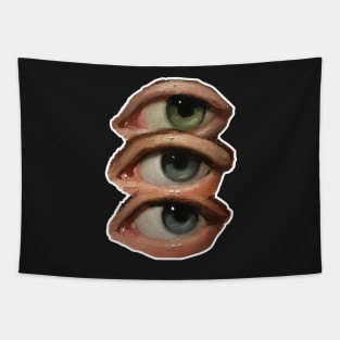 vintage eye art sticker Tapestry