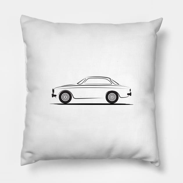 Alfa Romeo GTV GTA  Black Pillow by PauHanaDesign