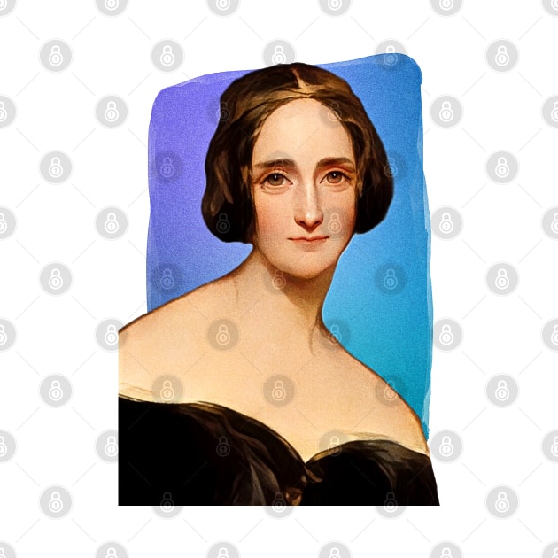 English Novelist Mary Shelley illustration by Litstoy 