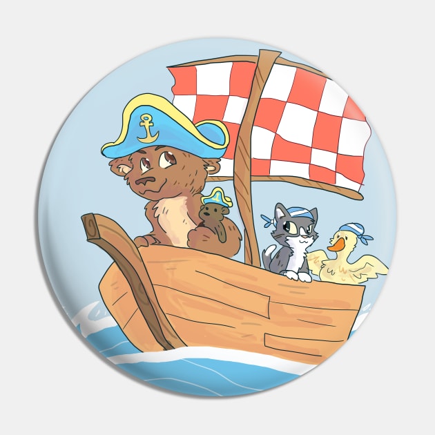 Little Bear Pirate Pin by sky665