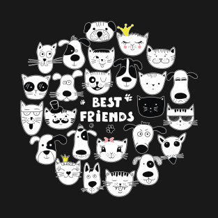 best friends dog and cat T-Shirt