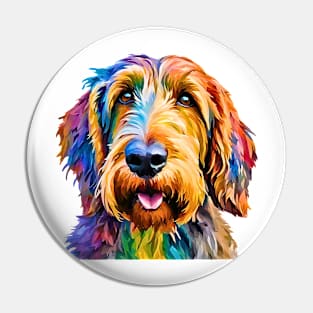 Pop-Art Otterhound Impressionism Pin