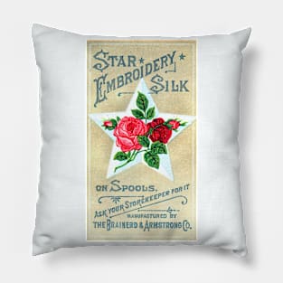 Star Embroidery Silk Advertisment Pillow