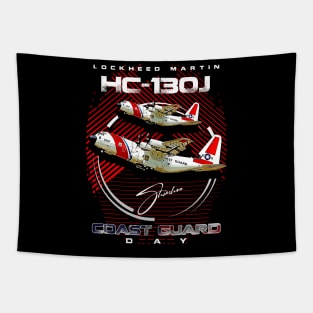 HC-130J Combat King II Coast Guard Day Tapestry