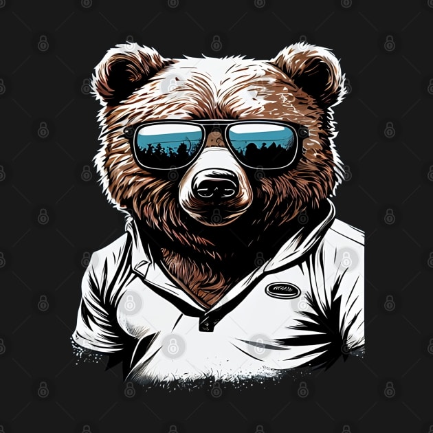 Bear Wearing Sunglasses by AI INKER