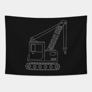 Crane Truck Tapestry