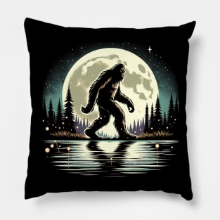 Moon Bigfoot Sasquatch Cool Bigfoot Pillow