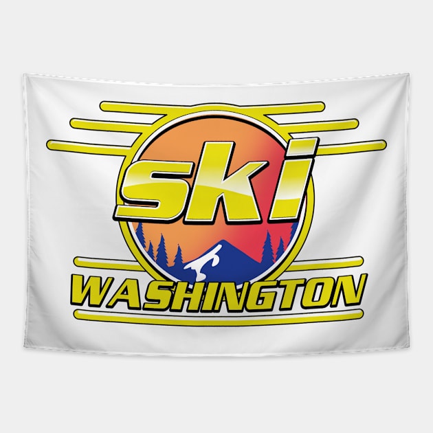 Ski Washington logo Tapestry by nickemporium1