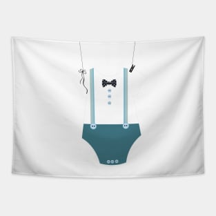 Bow tie and baby body boy symbol Tapestry