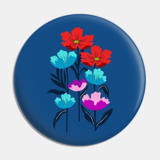 Colorful and bold tropical flowers Pin