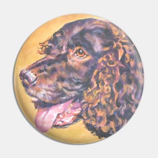 American Water Spaniel Fine Art Painting Pin