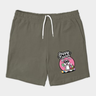 Happy Easter Bunny with Eggs Design Shorts