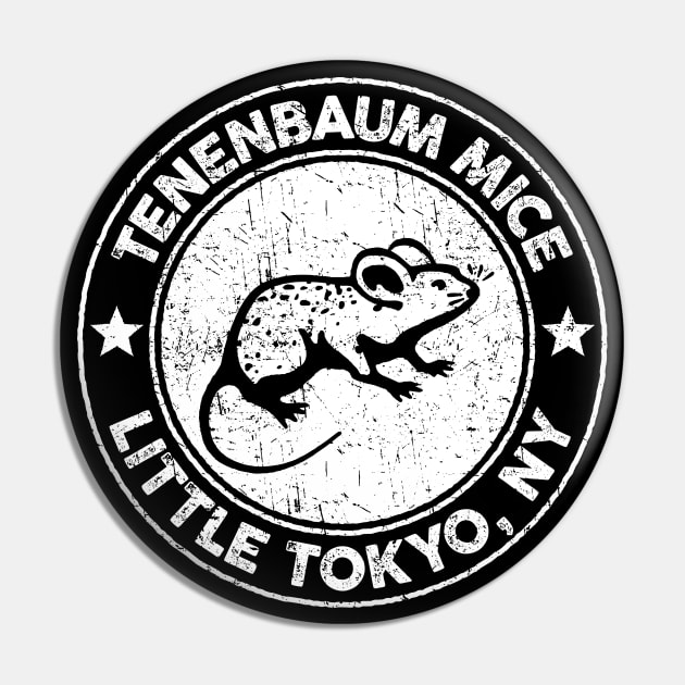 Tenenbaum Mice - Little Tokyo, NY - The Royal Tenenbaums Pin by Barn Shirt USA