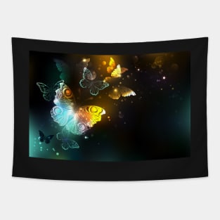 Luminous Butterfly Tapestry